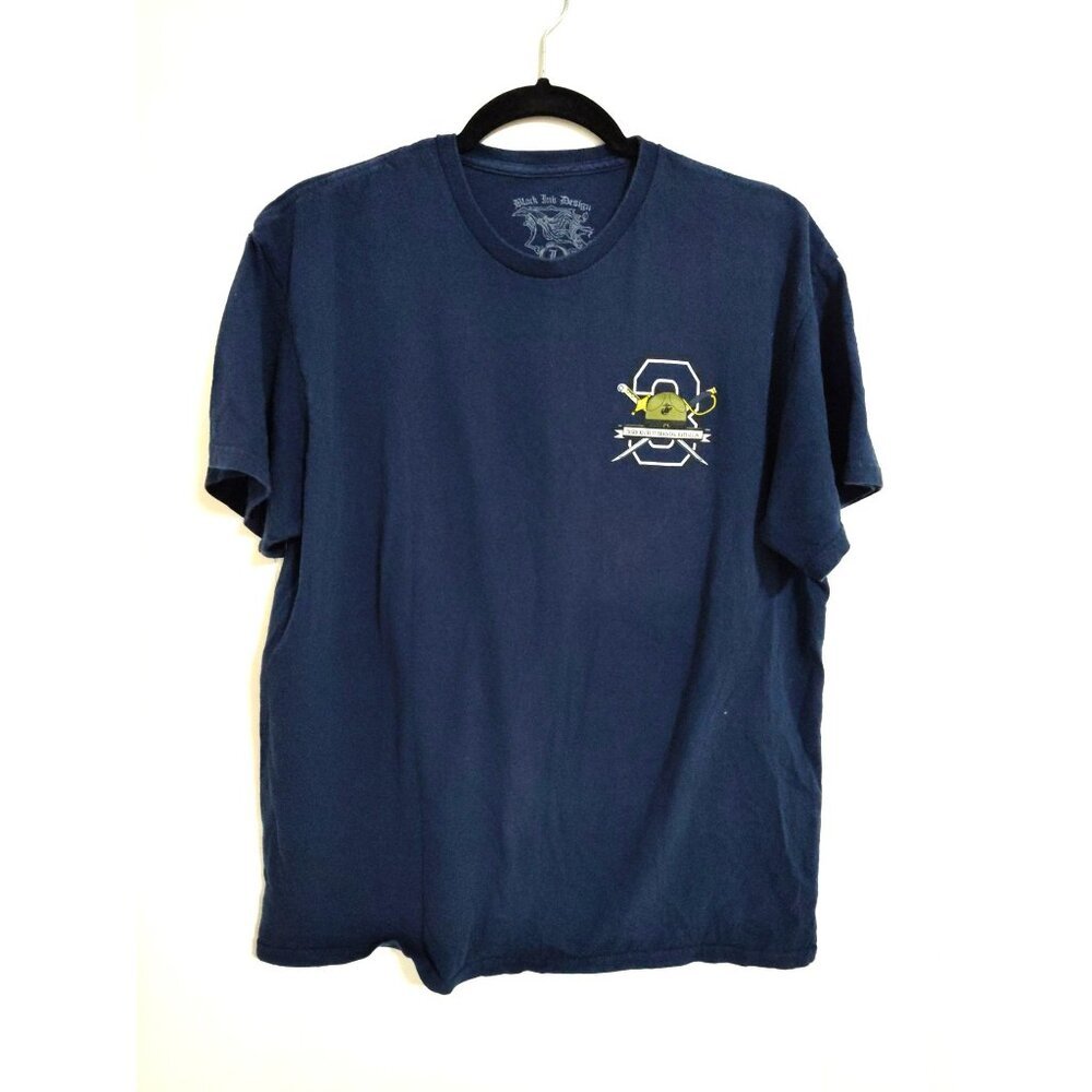 Black Ink Design Third Recruit Training Battalion USMC Navy Blue Short Sleeve L